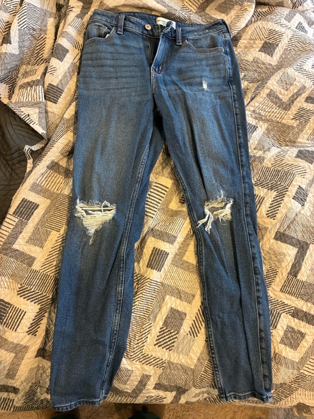 Abercrombie & Fitch blue high-rise skinny jeans